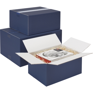 ratioform Cartone per spedizioni, blu scuro, dimensioni interne 354 x 314 x 162 mm, a partire da 100 pz. 1