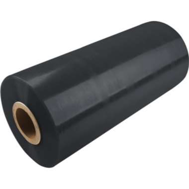 Pellicola per avvolgitrice automatica, larghezza 500 mm, lungh. 1550 m, spessore del materiale 23 µm, nero, a partire da 10 pz.