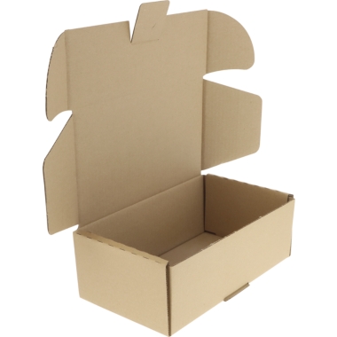 ratioform Scatola con coperchio, a onda singola, marrone, dimensioni interne 270 x 160 x 100 mm, conf. da 25 pz., a partire da 10 conf. 1