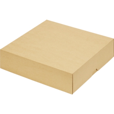 ratioform Scatola con coperchio a cappuccio, in due pezzi, dimensioni interne 213 x 213 x 50 mm, marrone, a partire da 300 pz.