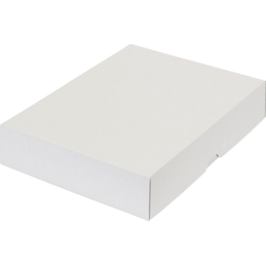 ratioform Scatola con coperchio a cappuccio, in due pezzi, dimensioni interne 302 x 213 x 55 mm, A4, bianco, a partire da 300 pz.