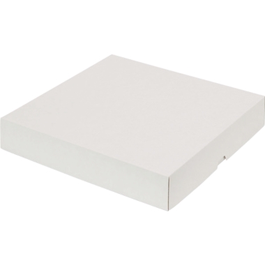 ratioform Scatola con coperchio a cappuccio, in due pezzi, dimensioni interne 300 x 300 x 50 mm, bianco, a partire da 120 pz.