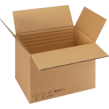 ratioform Scatola pieghevole in cartone ondulato, CO₂ neutra, regolabile in altezza, lungh. x largh. x alt. 460 x 325 x 275 mm, a onda doppia, a partire da 80 pz. 1