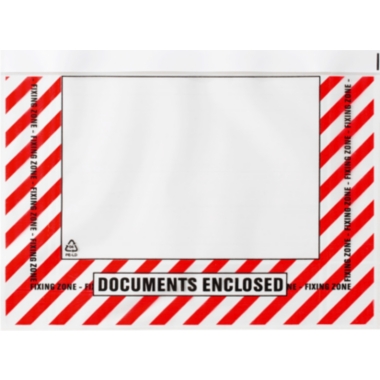 ratioform Buste portadocumenti Premium, stampa Documents Enclosed, conf. da 500 pz., lungh. x largh. 340 x 250 mm, a partire da 10 conf.