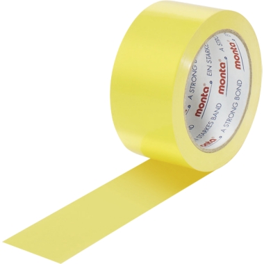 Nastro adesivo in PVC, colorato, conf. da 6 rotoli, larghezza nastro 50 mm, giallo, a partire da 10 conf.