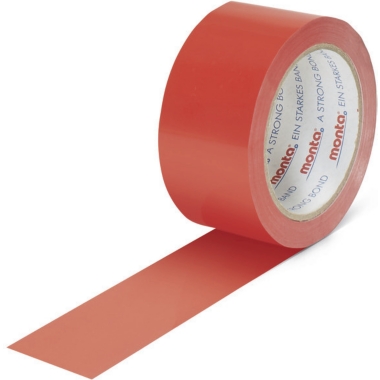 Nastro adesivo in PVC, colorato, conf. da 6 rotoli, larghezza nastro 50 mm, rosso, a partire da 10 conf.