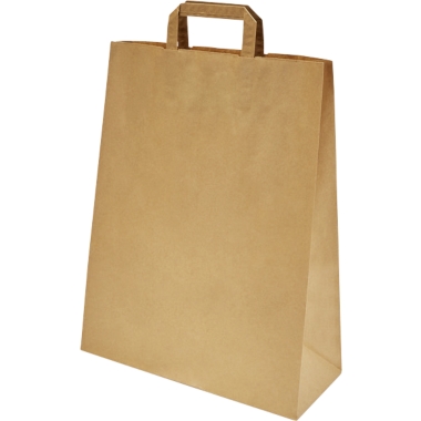 Sacchetto di carta, marrone, lungh. x largh. x alt. 320 x 140 x 420 mm, 80 g/m², conf. da 250 pz., a partire da 10 conf. 1
