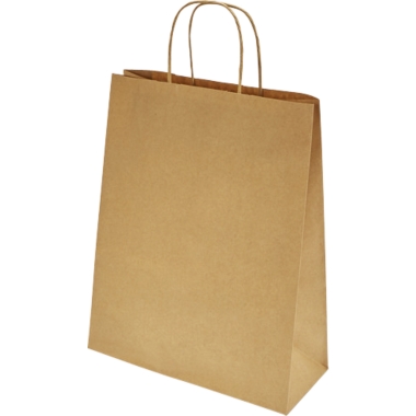 Sacchetto in carta Toptwist, classici, marrone, lungh. x largh. x alt. 240 x 110 x 310 mm, conf. da 150 pz., a partire da 10 conf. 1