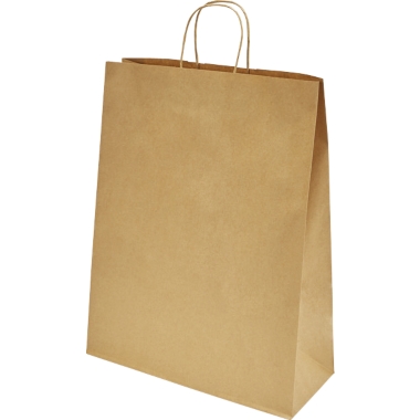 Sacchetto in carta Toptwist, classici, marrone, lungh. x largh. x alt. 320 x 140 x 420 mm, conf. da 150 pz., a partire da 10 conf. 1