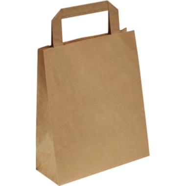 Sacchetto di carta, marrone, lungh. x largh. x alt. 180 x 80 x 220 mm, 70 g/m², conf. da 500 pz., a partire da 10 conf. 1