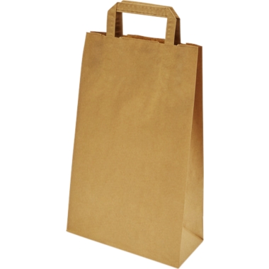 Sacchetto di carta, marrone, lungh. x largh. x alt. 220 x 105 x 360 mm, 70 g/m², conf. da 250 pz., a partire da 5 conf. 1