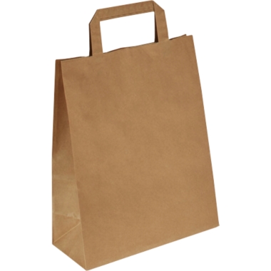 Sacchetto di carta, marrone, lungh. x largh. x alt. 260 x 140 x 320 mm, 80 g/m², conf. da 250 pz., a partire da 10 conf. 1