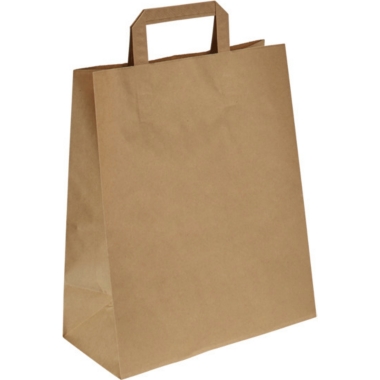 Sacchetto di carta, marrone, lungh. x largh. x alt. 400 x 160 x 450 mm, 100 g/m², conf. da 200 pz., a partire da 10 conf. 1