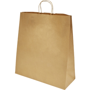 Sacchetto in carta Toptwist, classici, marrone, lungh. x largh. x alt. 400 x 160 x 450 mm, conf. da 150 pz., a partire da 5 conf. 1