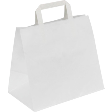 Sacchetto di carta, bianco, lungh. x largh. x alt. 260 x 175 x 245 mm, 70 g/m², conf. da 250 pz., a partire da 10 conf. 1