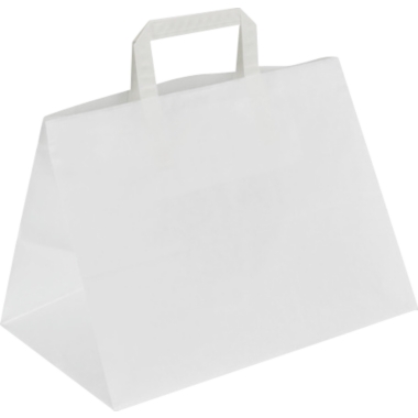 Sacchetto di carta, bianco, lungh. x largh. x alt. 317 x 218 x 245 mm, 70 g/m², conf. da 250 pz., a partire da 10 conf. 1