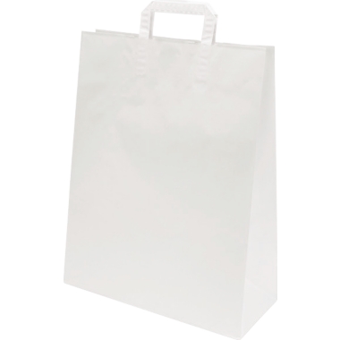 Sacchetto di carta, bianco, lungh. x largh. x alt. 320 x 140 x 420 mm, 80 g/m², conf. da 250 pz., a partire da 10 conf. 1
