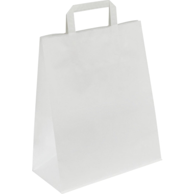Sacchetto di carta, bianco, lungh. x largh. x alt. 400 x 160 x 450 mm, 100 g/m², conf. da 200 pz., a partire da 10 conf. 1