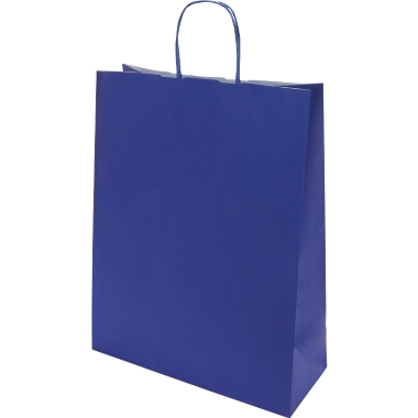 Sacchetto di carta FRESH, blu, lungh. x largh. x alt. 320 x 130 x 425 mm, 110 g/m², conf. da 250 pz., a partire da 10 conf. 1