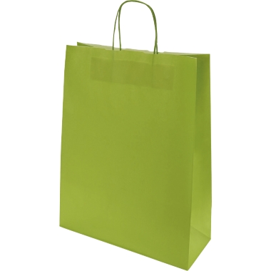 Sacchetto di carta FRESH, verde, lungh. x largh. x alt. 320 x 130 x 425 mm, 100 g/m², conf. da 250 pz., a partire da 10 conf. 1