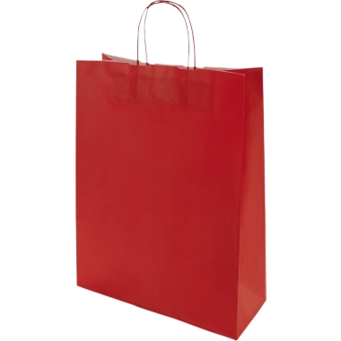 Sacchetto di carta FRESH, rosso, lungh. x largh. x alt. 320 x 130 x 425 mm, 100 g/m², conf. da 250 pz., a partire da 10 conf. 1