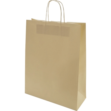Sacchetto di carta FRESH, sabbia, lungh. x largh. x alt. 320 x 130 x 425 mm, 100 g/m², conf. da 250 pz., a partire da 10 conf. 1