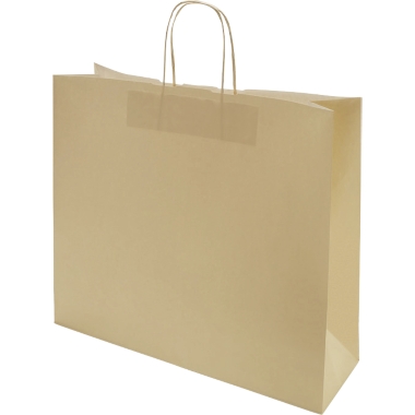 Sacchetto di carta FRESH, sabbia, lungh. x largh. x alt. 420 x 130 x 370 mm, 110 g/m², conf. da 150 pz., a partire da 10 conf. 1