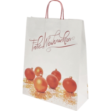 Sacchetto di carta con palline di Natale