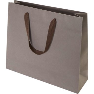 Sacchetto di carta Style UNI, marrone scuro, lungh. x largh. x alt. 320 x 100 x 275 mm, conf. da 200 pz., a partire da 10 conf.