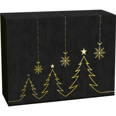 Scatola regalo per bottiglie abete dorato, conf. da 25 pz., dimensioni interne 360 x 260 x 93 mm, a partire da 5 conf.