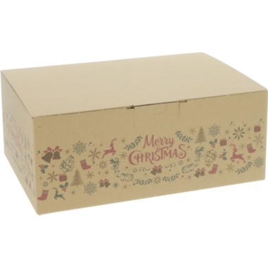 ratioform Scatola a montaggio istantaneo Merry Christmas, conf. da 20 pz., dimensioni interne 305 x 115 x 120 mm, a partire da 5 conf. 1
