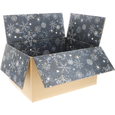 ratioform Scatola pieghevole in cartone ondulato con stampa interna Christmas, opaco, dimensioni interne 390 x 290 x 200 mm, conf. da 15 pz., a partire da 5 conf.
