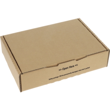 ratioform Scatola pieghevole con chiusura di sicurezza, marrone, conf. da 20 pz., lungh. x largh. x alt. interne 240 x 178 x 60 mm 1