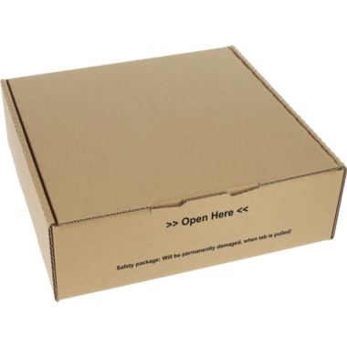 ratioform Scatola pieghevole con chiusura di sicurezza, marrone, conf. da 20 pz., lungh. x largh. x alt. interne 300 x 300 x 100 mm 1