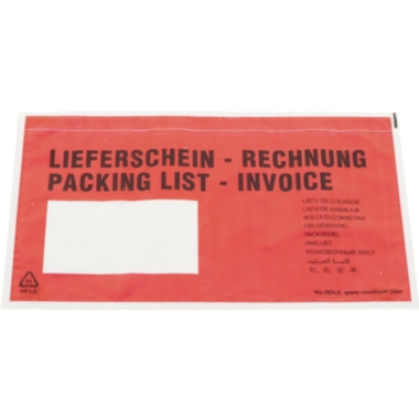 ratioform Buste portadocumenti riciclate, stampa Bolla di consegna, conf. da 1000 pz., lungh. x largh. 240 x 140 mm