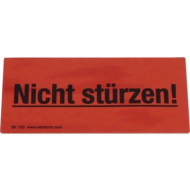 ratioform Etichette segnaletiche, stampa Nicht stürzen!, conf. da 1000 pz., lungh. x largh. 145 x 70 mm, a partire da 10 conf.