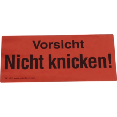 ratioform Etichette segnaletiche, stampa Nicht knicken!, conf. da 1000 pz., lungh. x largh. 145 x 70 mm, a partire da 10 conf.