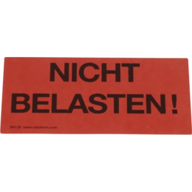 ratioform Etichette segnaletiche, stampa Nicht belasten!!, conf. da 1000 pz., lungh. x largh. 145 x 70 mm, a partire da 10 conf.