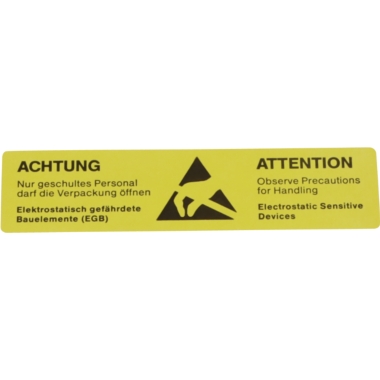 ratioform Etichette segnaletiche, stampa Electrostatic Sensitive Devices, rimovibile, conf. da 1000 pz., lungh. x largh. 52 x 13 mm, a partire da 10 conf.