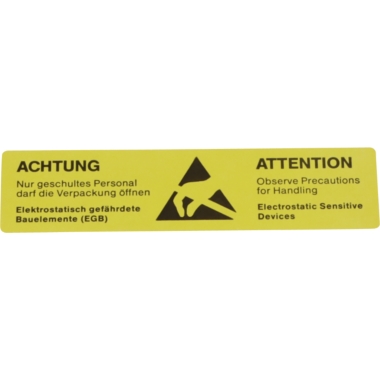 ratioform Etichette segnaletiche, stampa Electrostatic Sensitive Devices, non rimovibile, conf. da 1000 pz., lungh. x largh. 105 x 26 mm, a partire da 10 conf.
