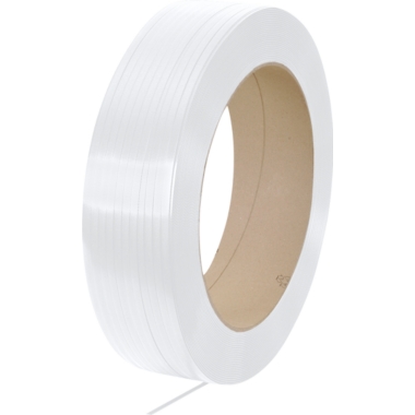 ratioform Reggia in PP, per carrello portareggia, Ø anima 407 mm, lungh. x largh. 2000 m x 12,7 mm, spessore 0,7 mm, bianco, a partire da 10 pz.
