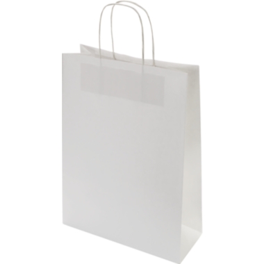 Sacchetto di carta FRESH, bianco, lungh. x largh. x alt. 320 x 230 x 100 mm, 100 g/m², conf. da 250 pz., a partire da 10 conf.