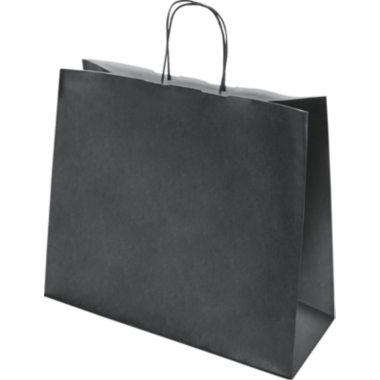 Sacchetto di carta FRESH, nero, lungh. x largh. x alt. 280 x 320 x 130 mm, 100 g/m², conf. da 250 pz., a partire da 10 conf.