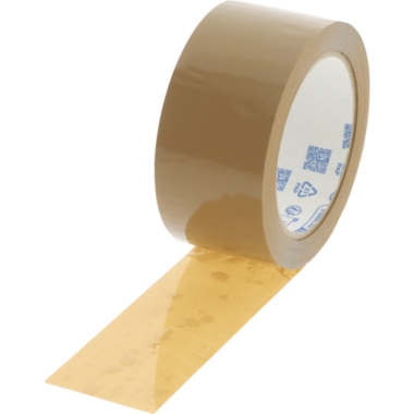 ratioform Nastro da imballaggio in polipropilene Low-Noise, caucciù naturale, conf. da 6 rotoli, marrone, larghezza nastro 50 mm, a partire da 18 conf. 1