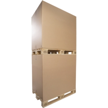 ratioform Contenitore per pallet con sportello di carico, marrone, dimensioni interne 1185 x 780 x 1070 mm, a onda doppia 3