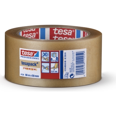 tesa Nastro da imballaggio in PVC, tesapack® 4124 Premium, conf. da 36 rotoli, trasparente, larghezza nastro 50 mm 2