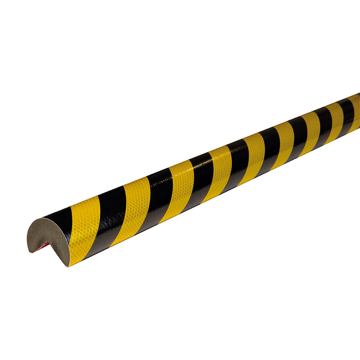 Knuffi®-hoekbescherming – SHG, type A+, stuk van 1 m, zwart/geel, reflecterend-9