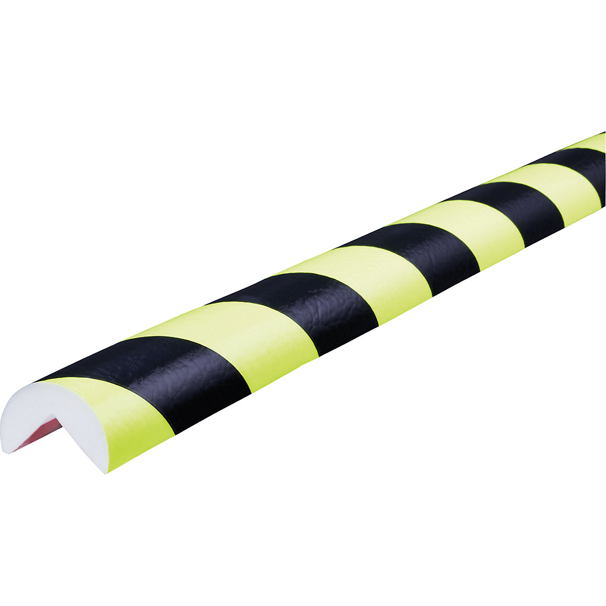 Knuffi®-hoekbescherming – SHG, type A, stuk van 1 m, zwart/fluorescerend-23