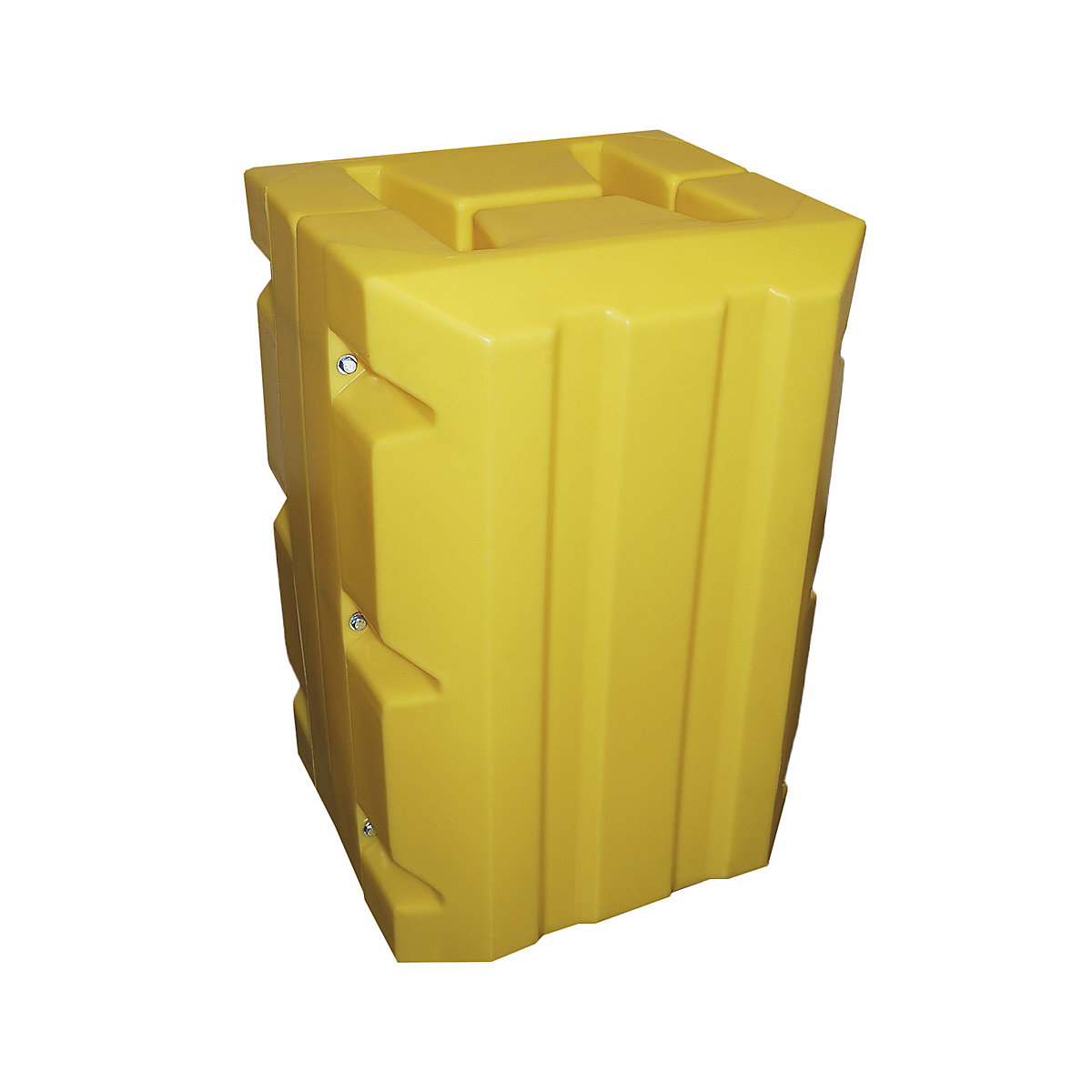 Zuil- en paalbeschermingen, van polyethyleen, geel, l x b x h = 695 x 640 x 1000 mm, binnenafmetingen 390 x 410 mm-3