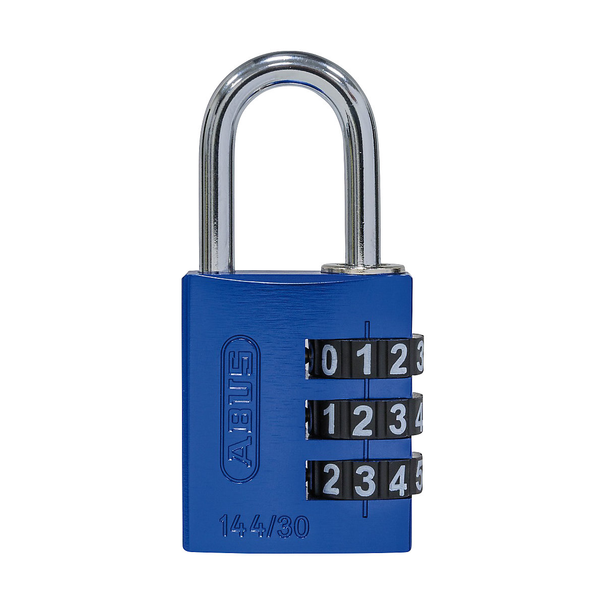 Cijferslot, aluminium – ABUS, 144/30 lock-tag, VE = 6 stuks, blauw-7